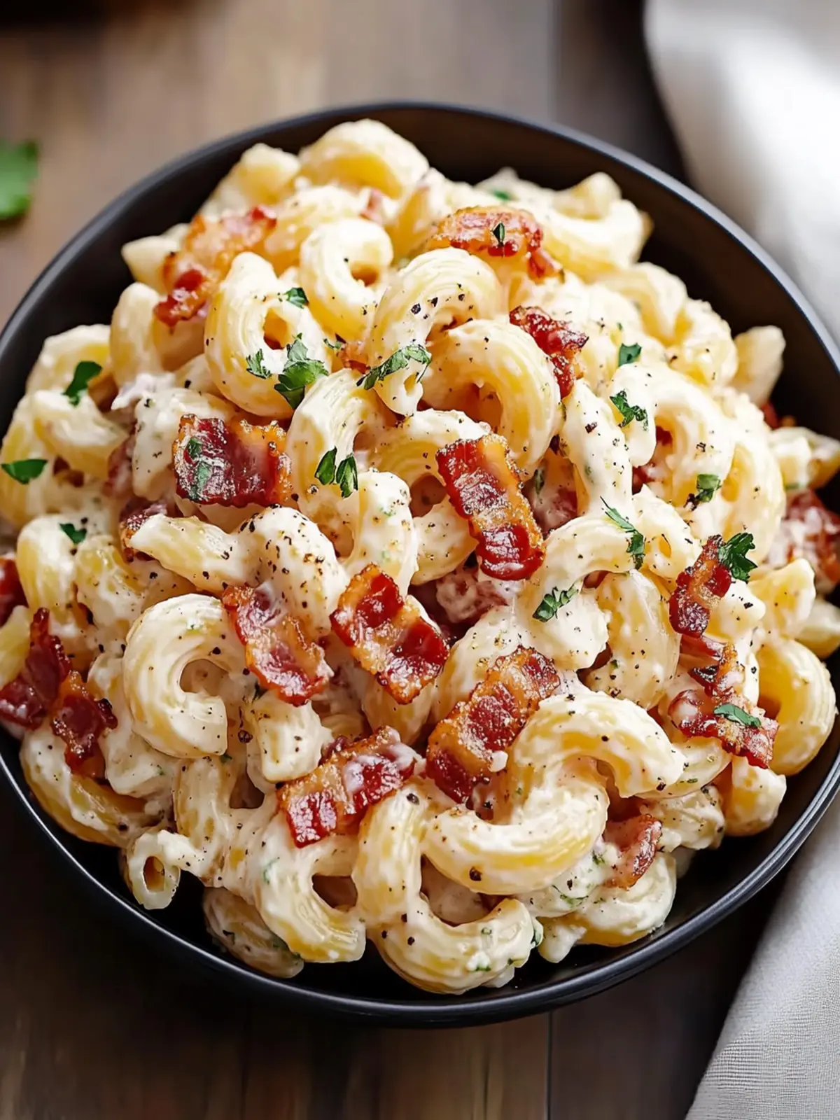 Bacon Cheddar Ranch Pasta Salad