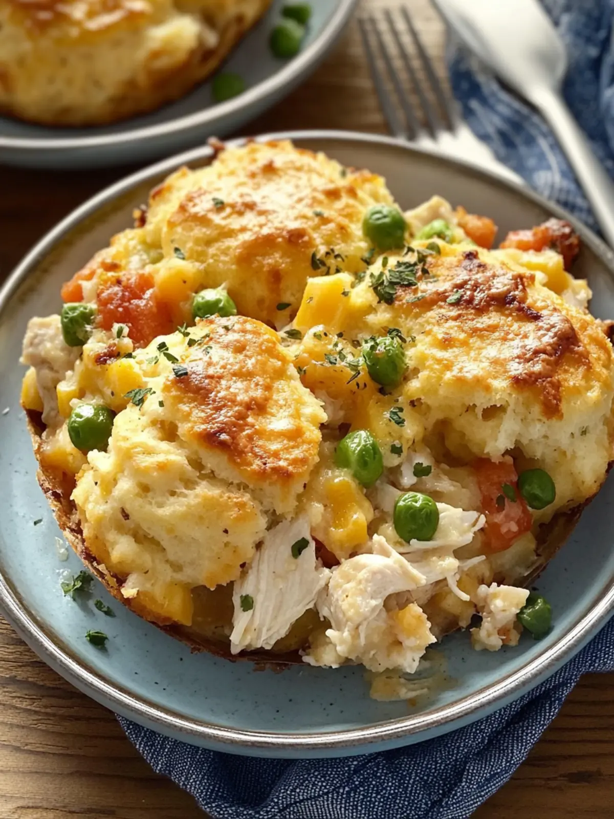 Chicken & Biscuit Dinner Cobbler
