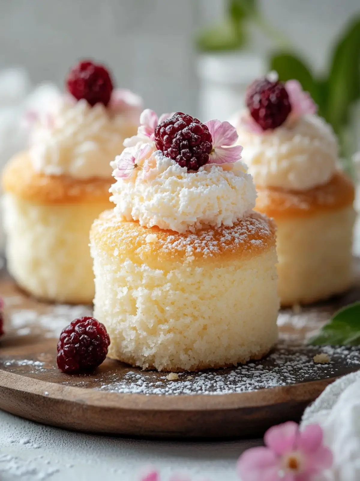 Fluffy Japanese Cotton Cheesecake Cupcakes