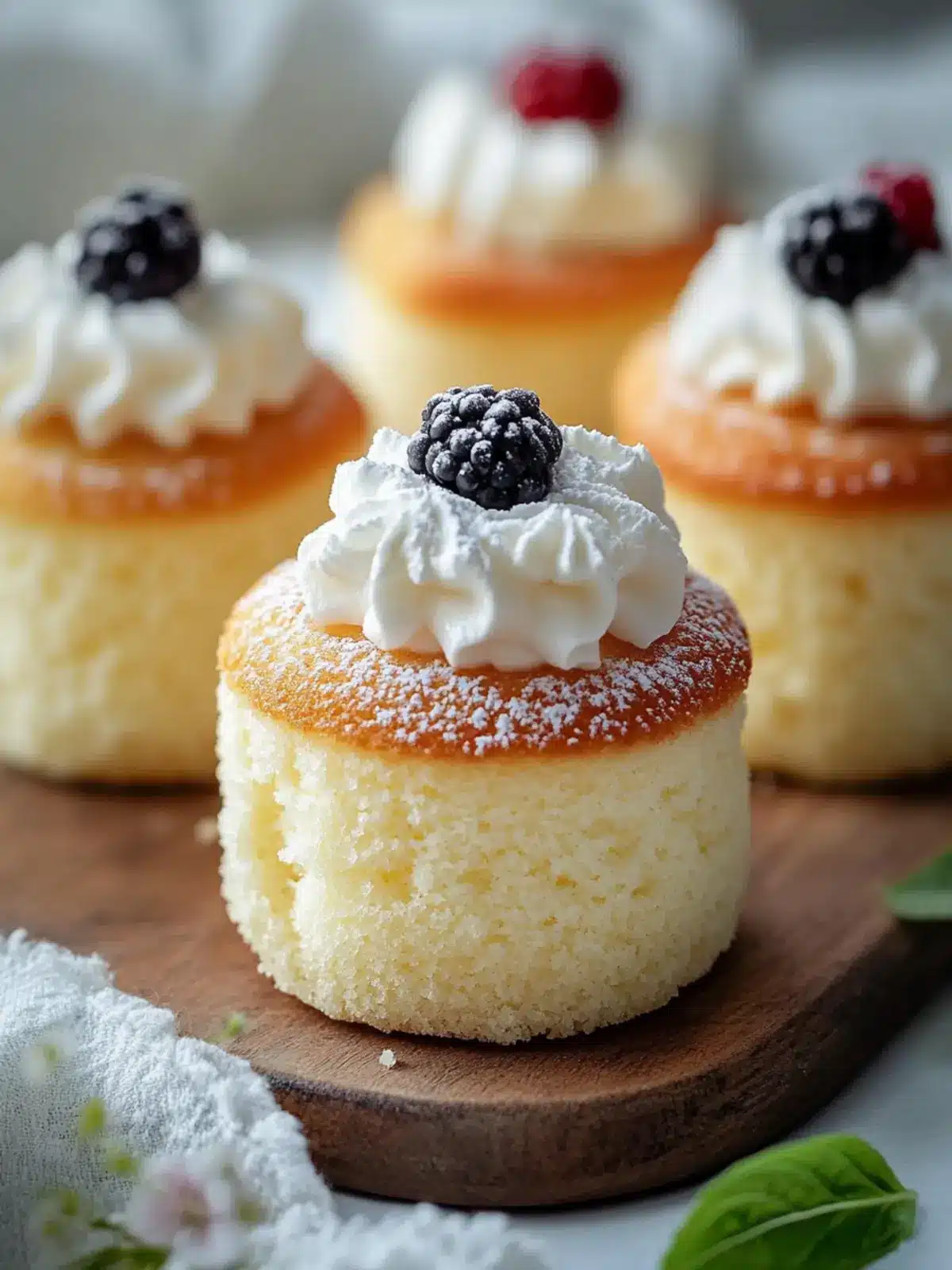 Fluffy Japanese Cotton Cheesecake Cupcakes