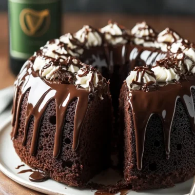 Guinness Chocolate Poke Cake