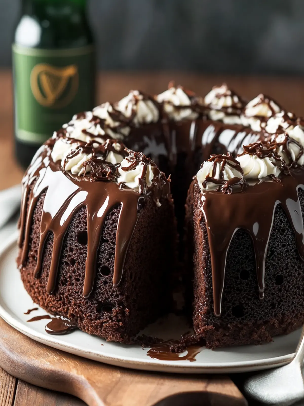 Guinness Chocolate Poke Cake