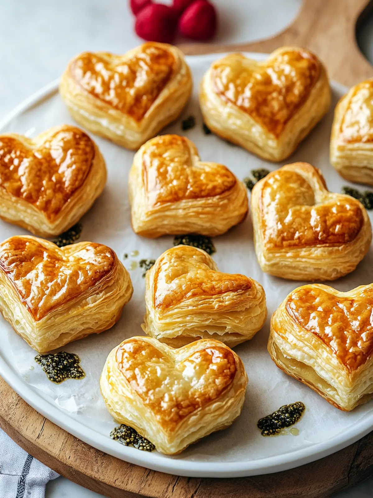 Heart-Shaped Puff Pastry Bites