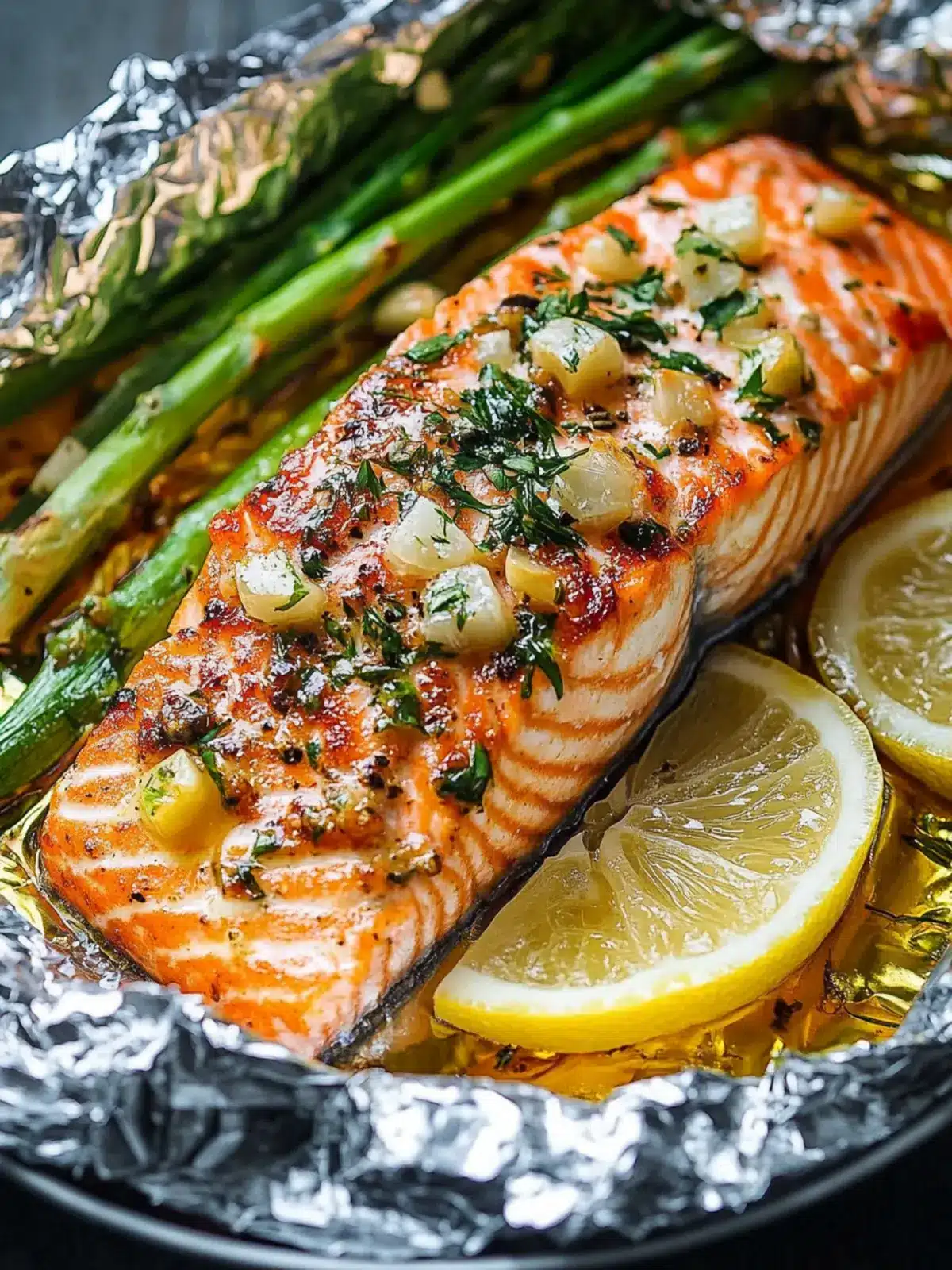 Savory Baked Salmon in Foil with Asparagus & Lemon Butter 5 Baked Salmon in Foil