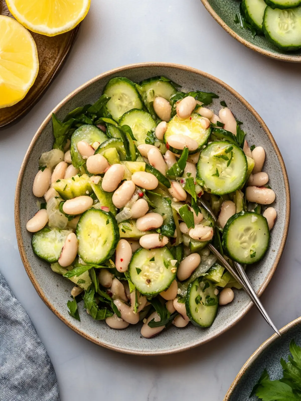 Dilly White Bean Cucumber Salad