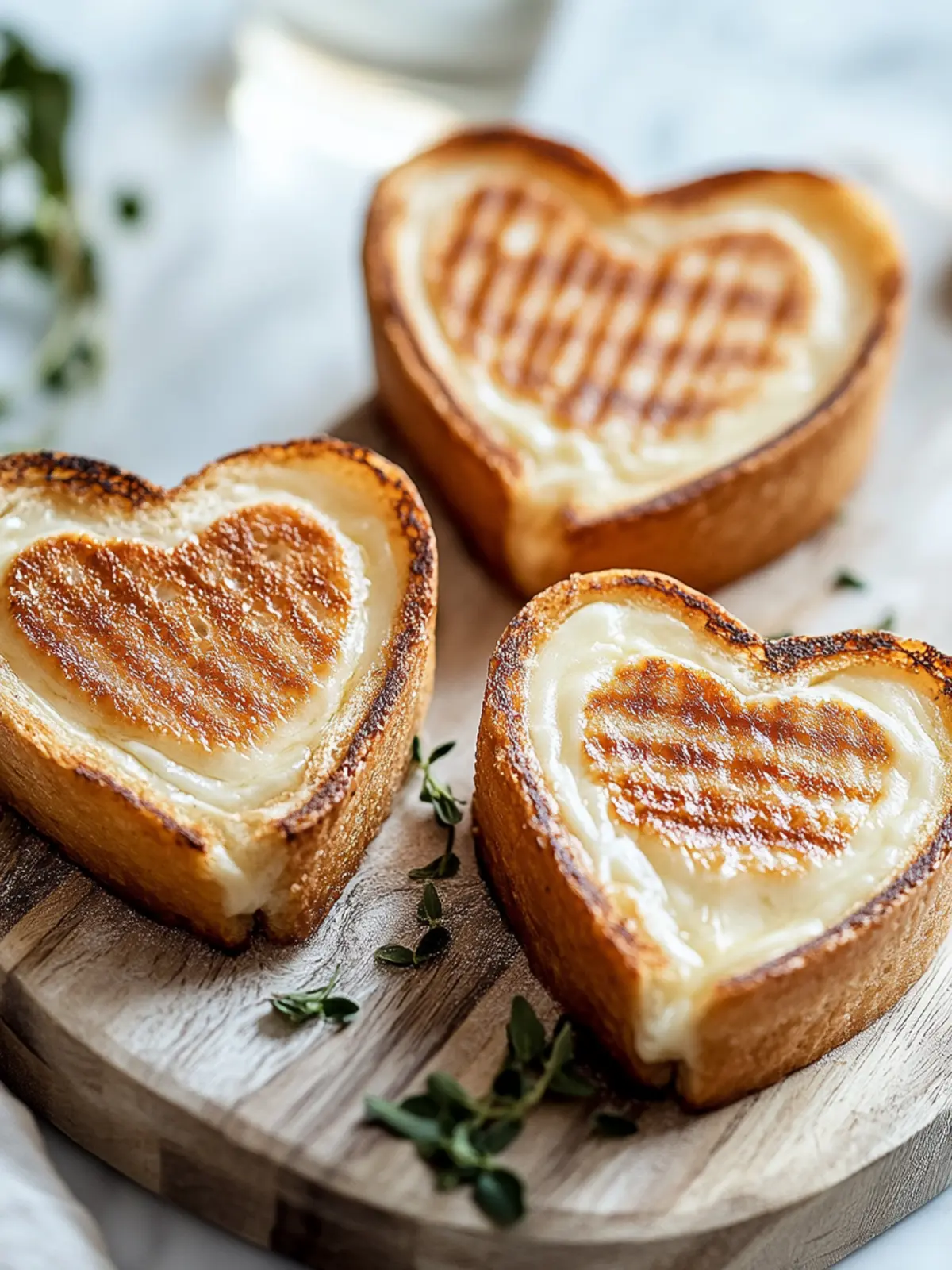 Mini Grilled Cheese Hearts