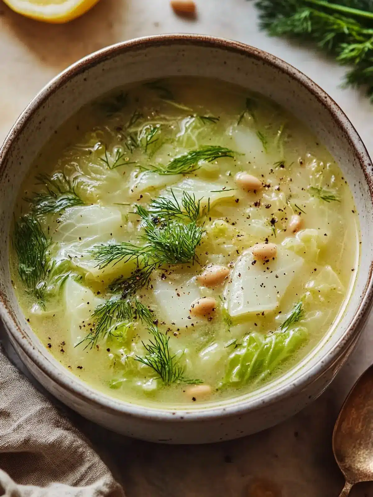 Lemon Dill Cabbage Soup
