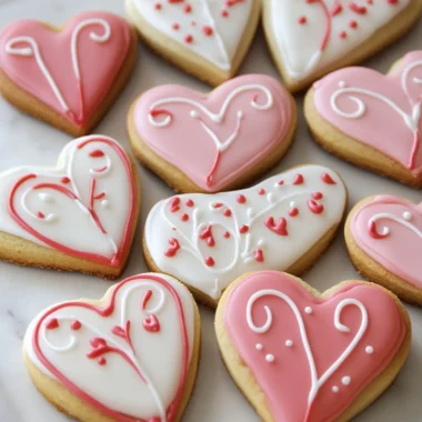 Heart Cookies Decorated Royal Icing