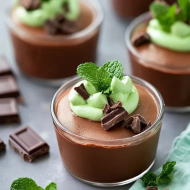 Mint Chocolate Mousse Cups