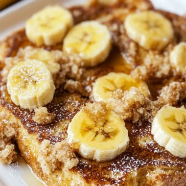 Overnight Baked Banana French Toast