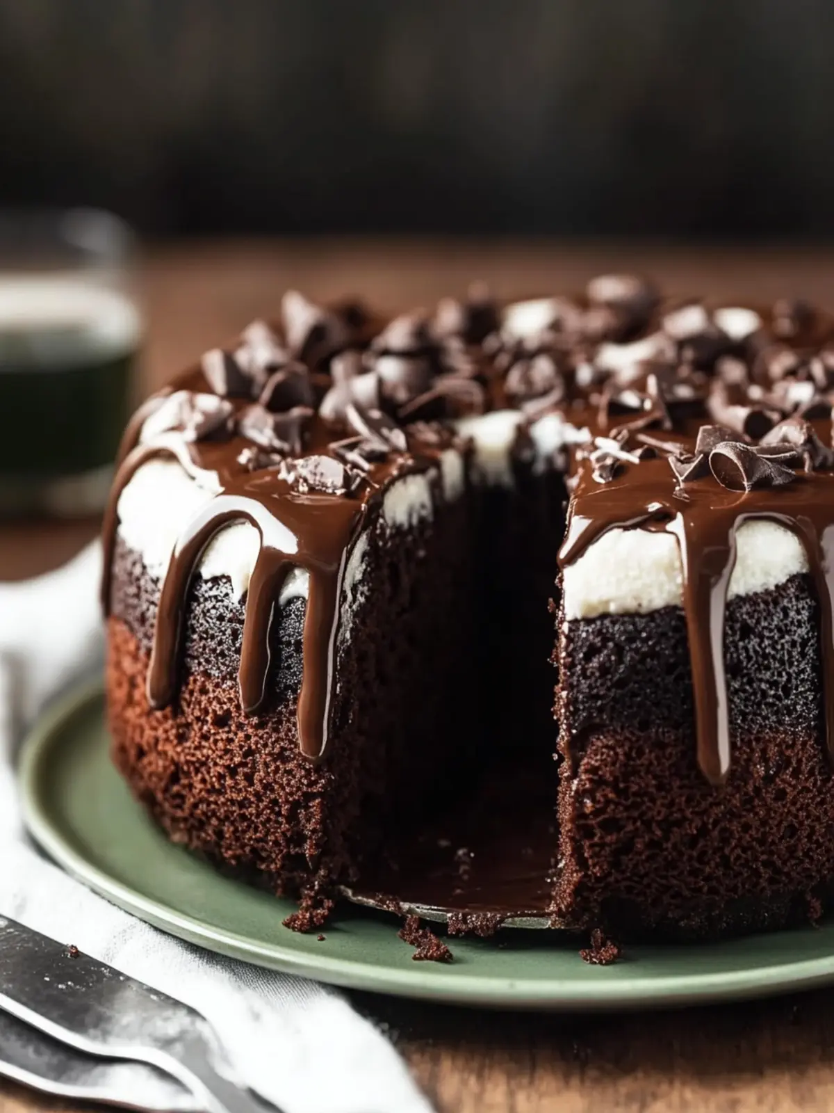 Guinness Chocolate Poke Cake