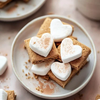 S’mores Bar with Heart-Shaped Marshmallows