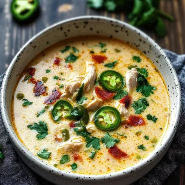 Spicy Jalapeño Popper Chicken Soup