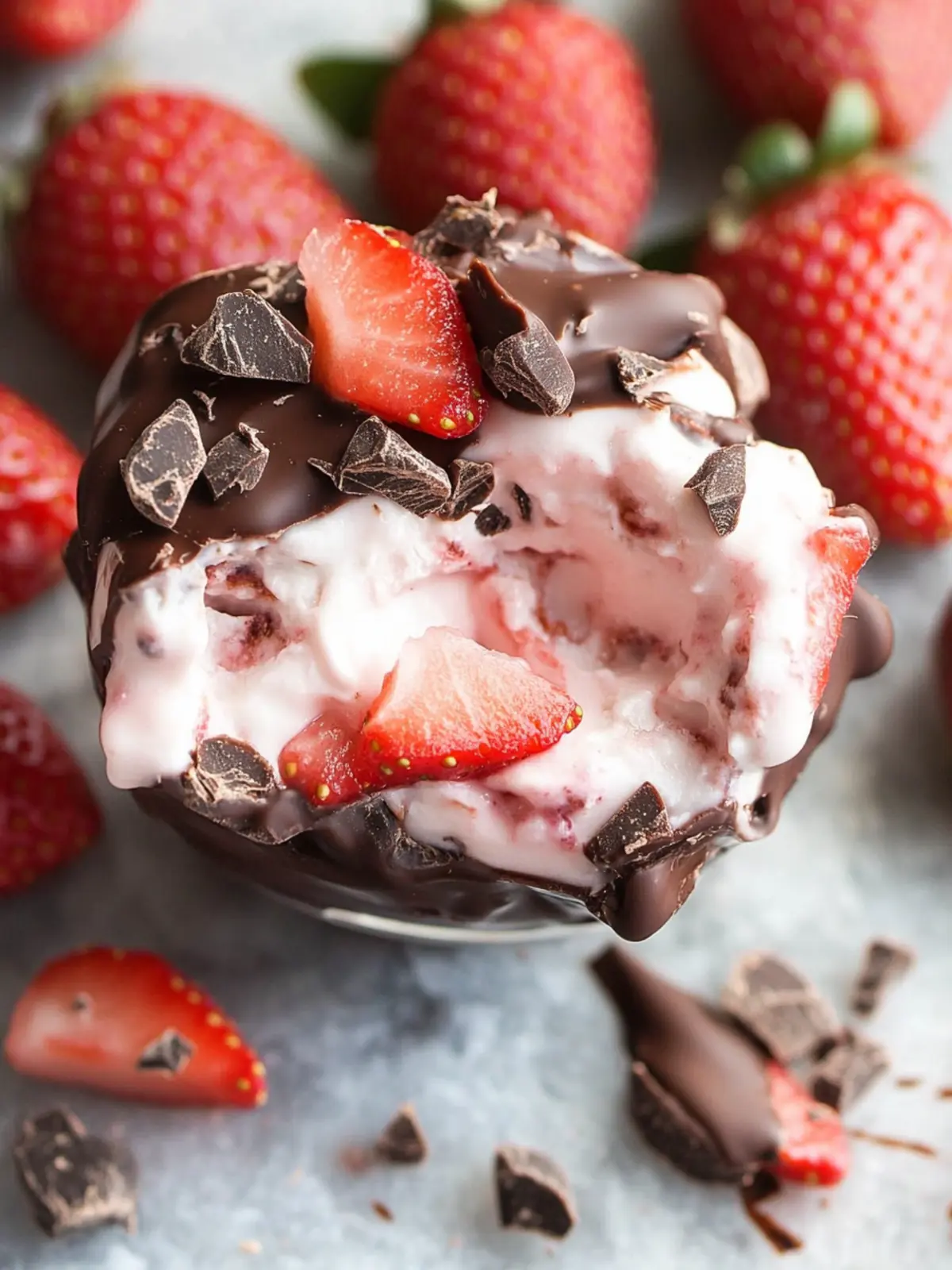 Chocolate Strawberry Yogurt Cluster