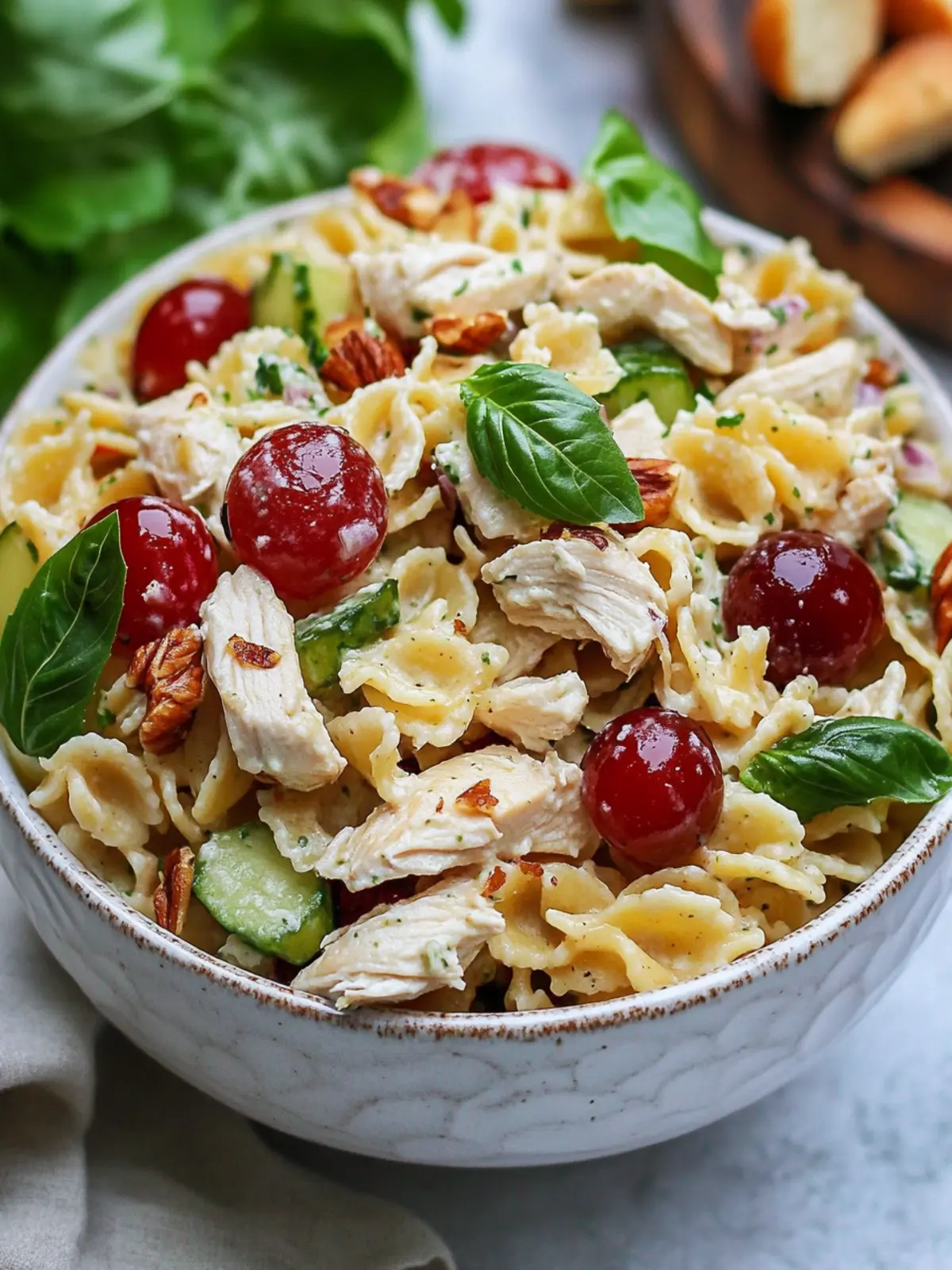 Waldorf Chicken Pasta Salad
