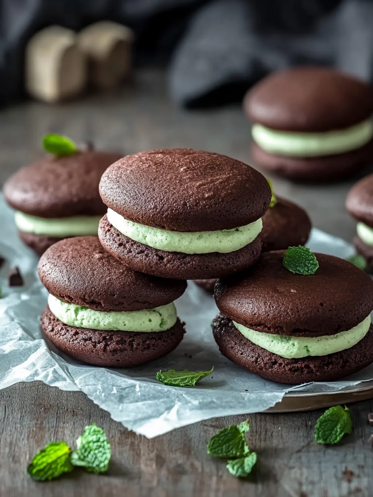 Mint Chocolate Whoopie Pies: A Refreshing Twist on Classic Joy 3 Mint Chocolate Whoopie Pies