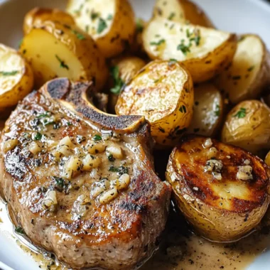 Garlic Pork Chops with Potatoes