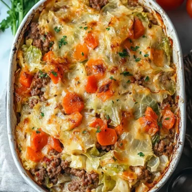 Cabbage Hamburger Casserole