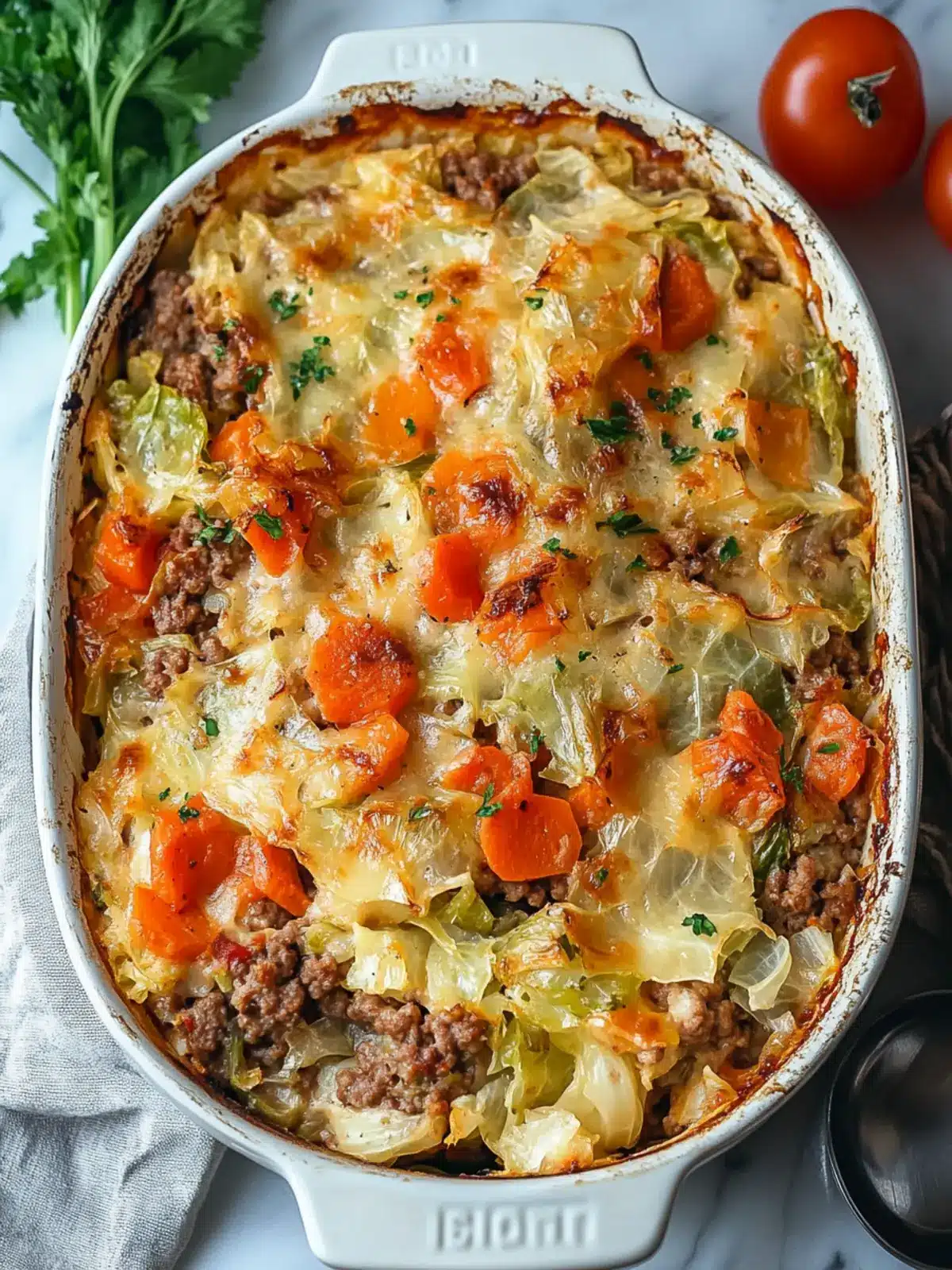 Cabbage Hamburger Casserole
