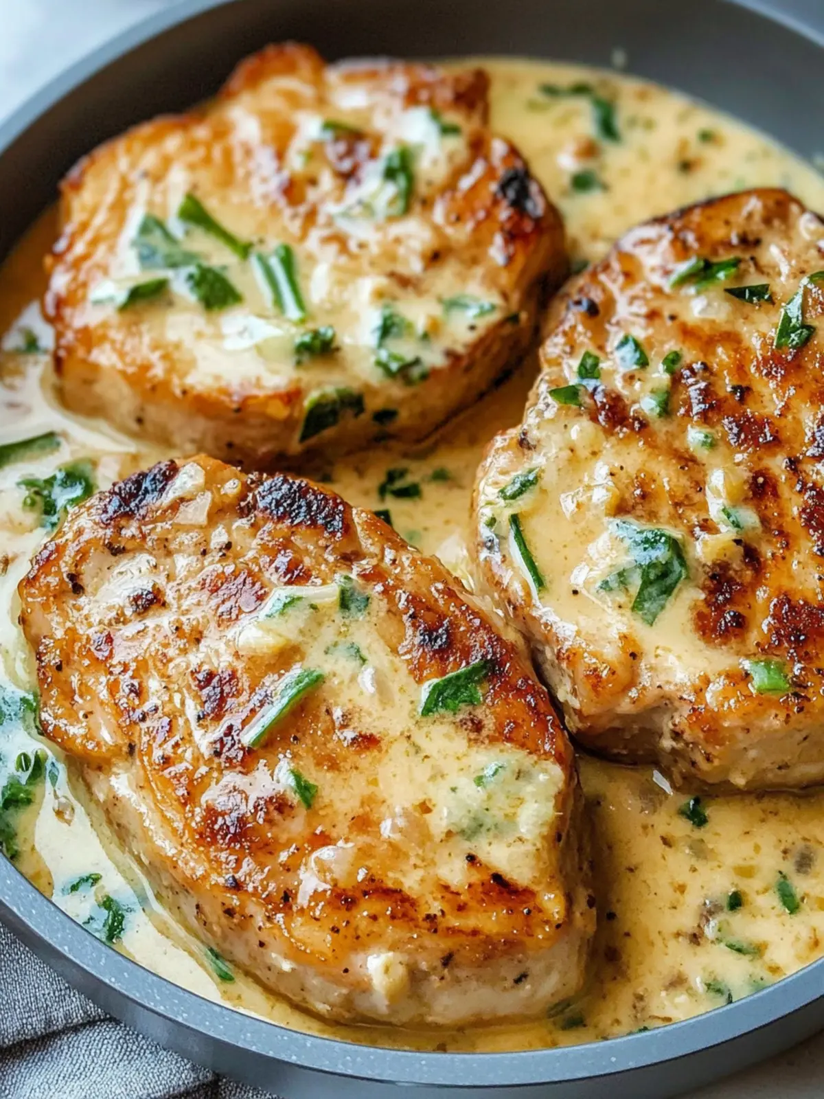 Creamy Garlic Pork Chops