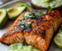 Delectable Baked Cajun Salmon with Avocado Lime Sauce Delight
