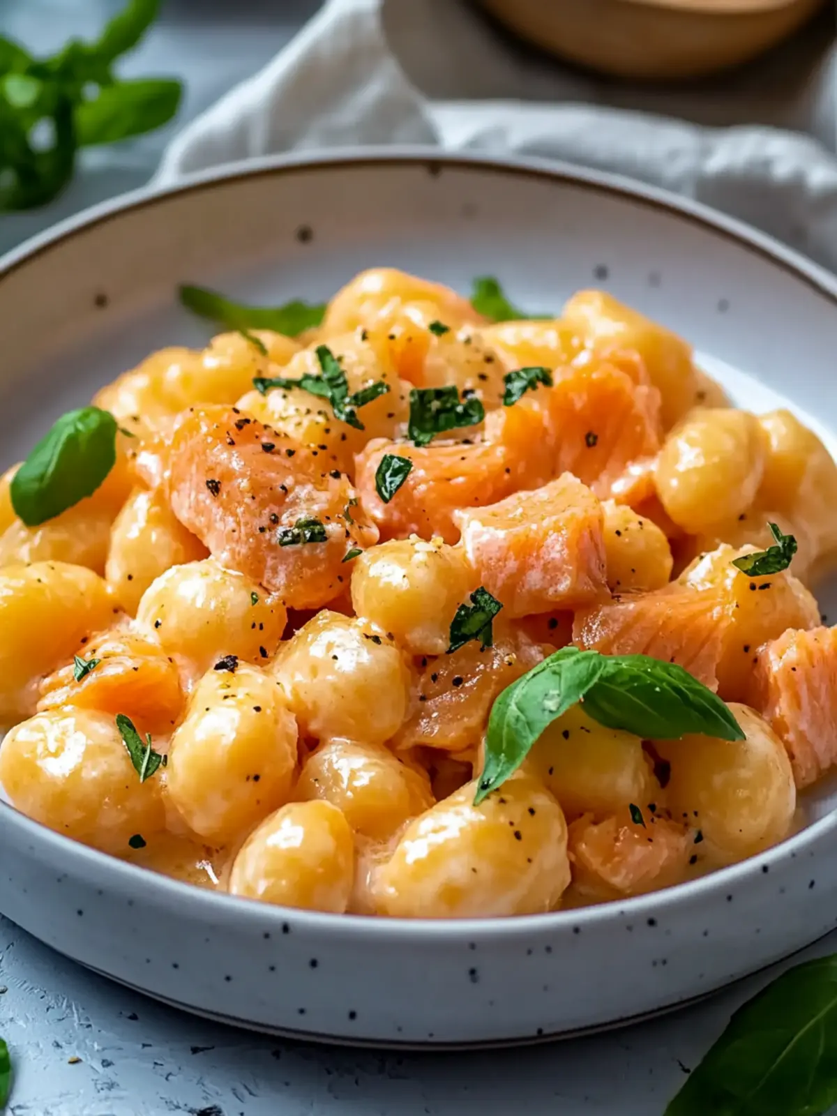Juicy Smoked Salmon Gnocchi