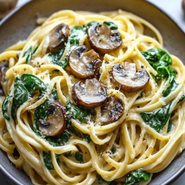 Spinach Mushroom Pasta
