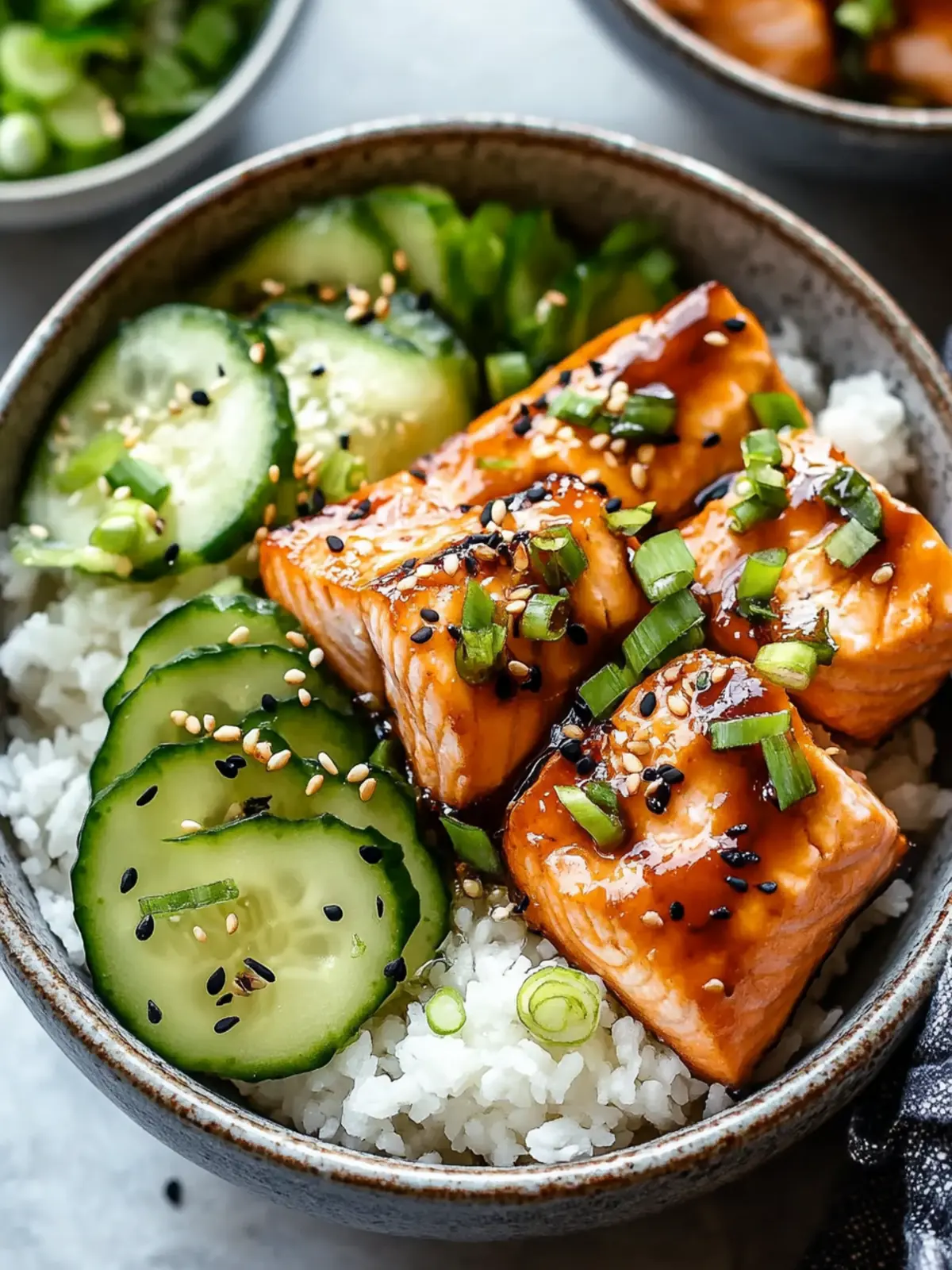 Honey Glazed Salmon Bowl