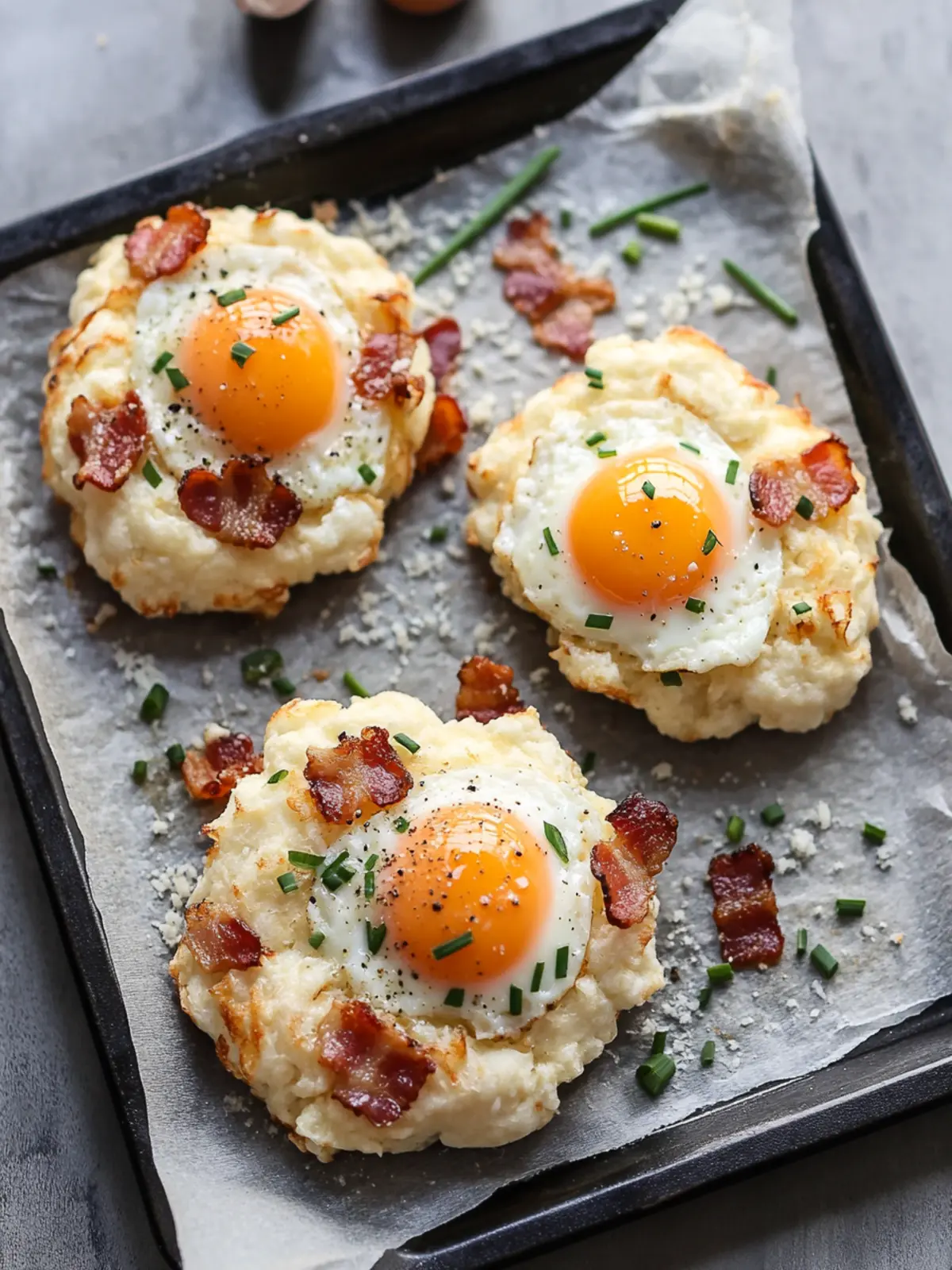Bacon Parmesan & Chive Egg Clouds