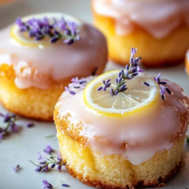 Mini Lemon Cakes with Lavender Glaze