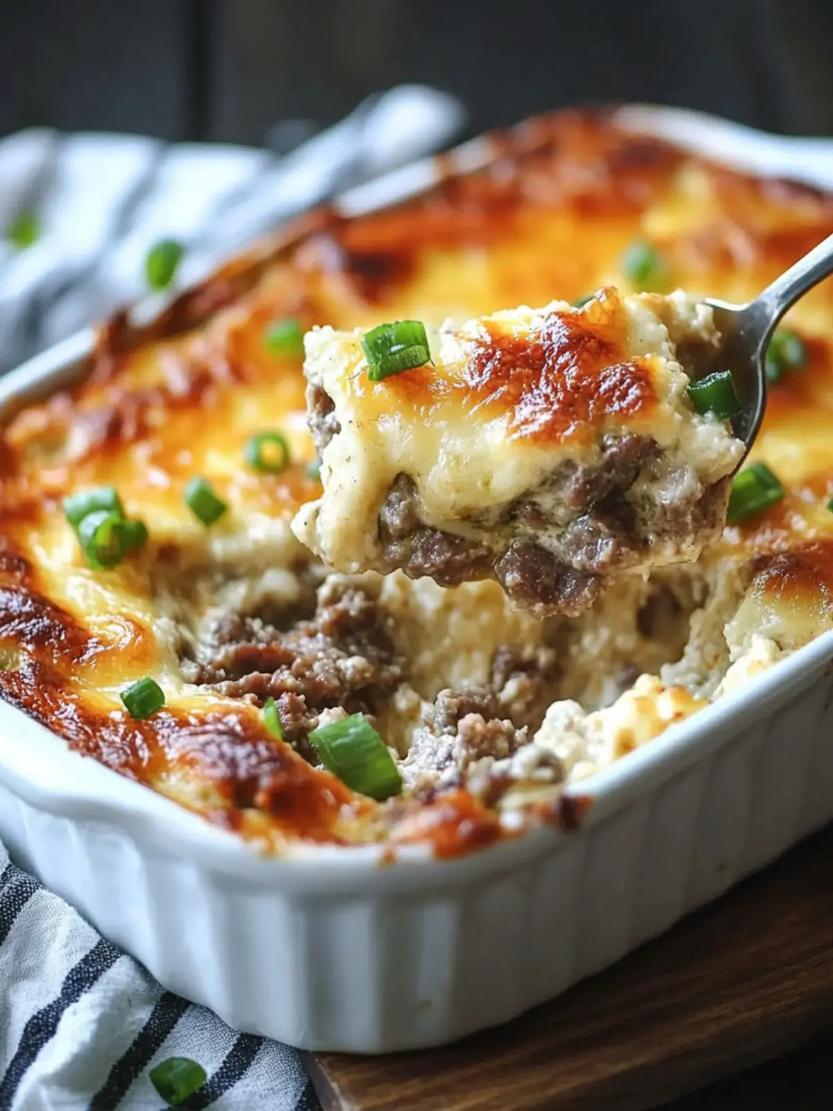 Low Carb Philly Cheesesteak Casserole