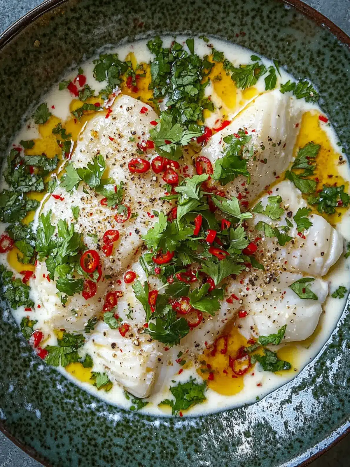 Coconut Milk Poached Fish