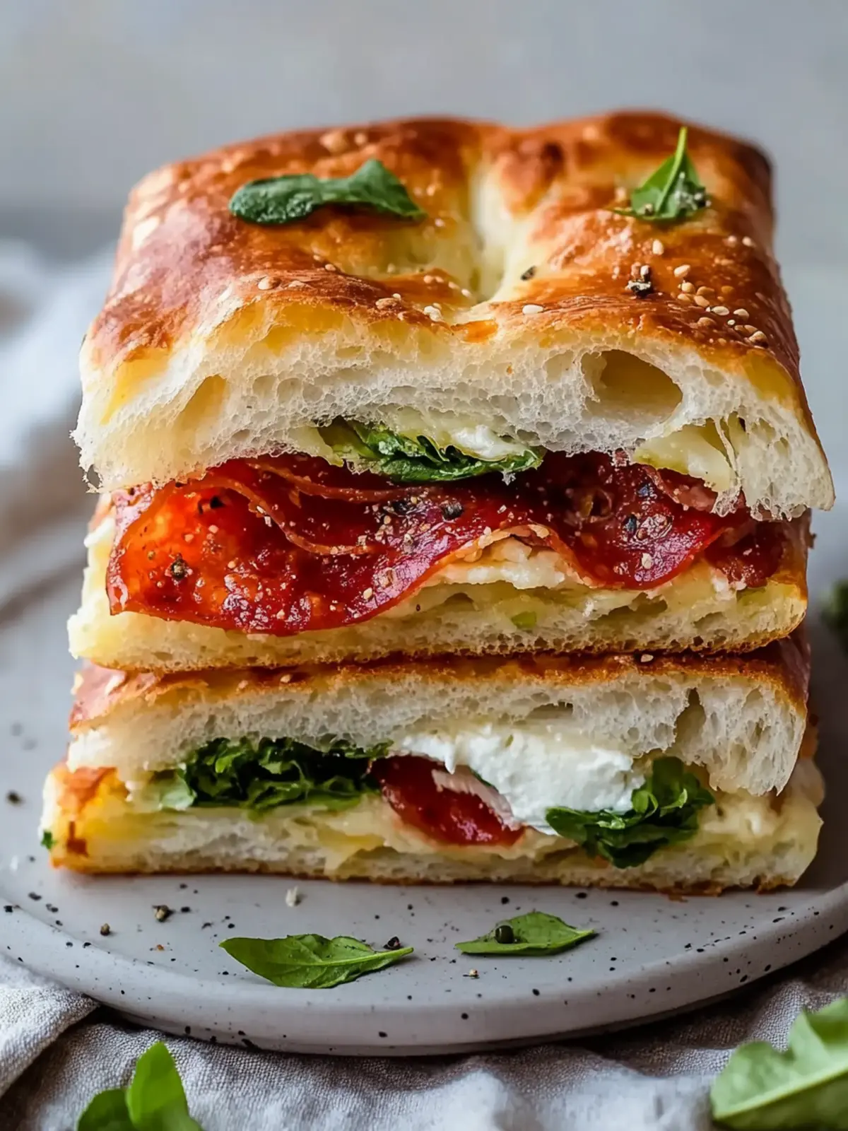 Italian Focaccia Sandwich