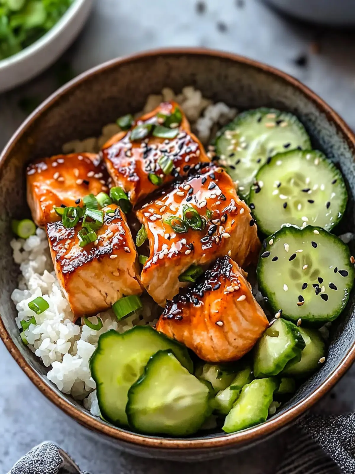 Honey Glazed Salmon Bowl