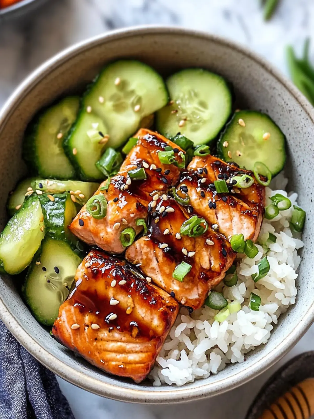 Honey Glazed Salmon Bowl
