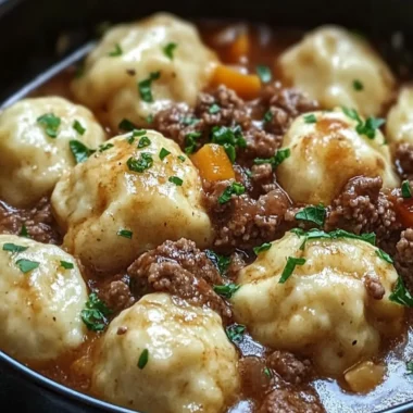 Ground Beef and Dumplings : Perfect