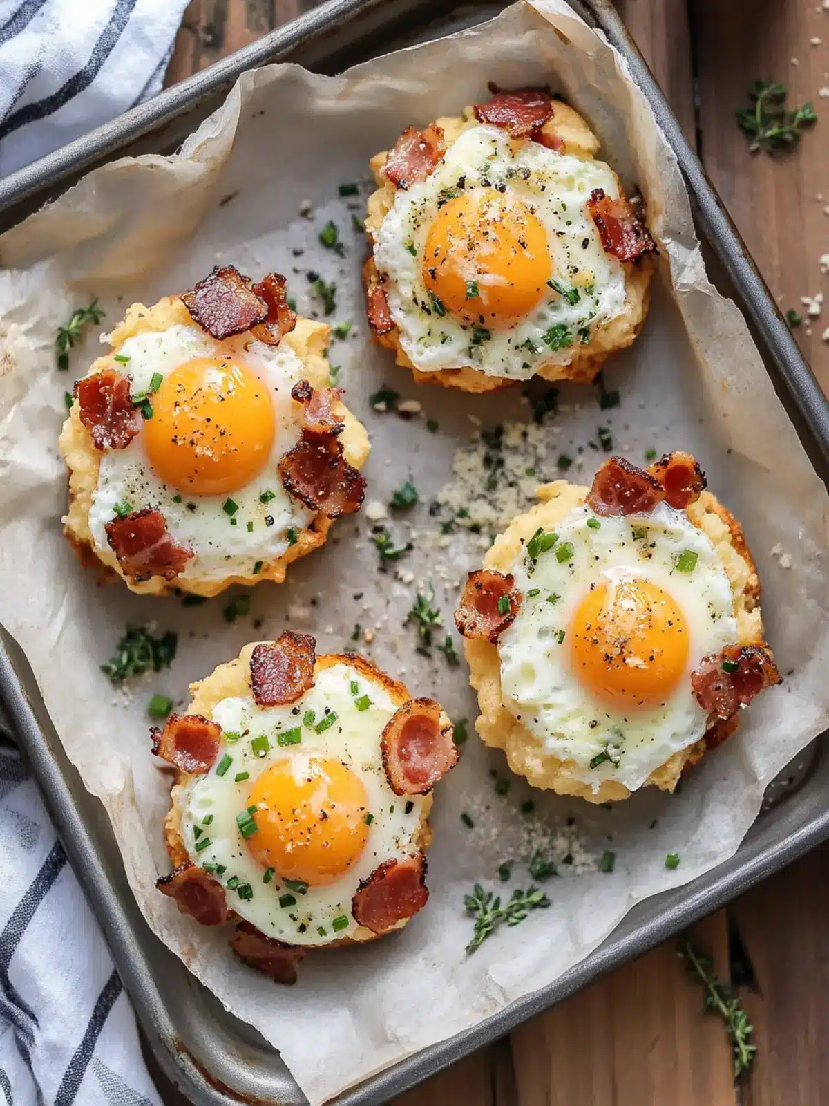 Bacon Parmesan & Chive Egg Clouds