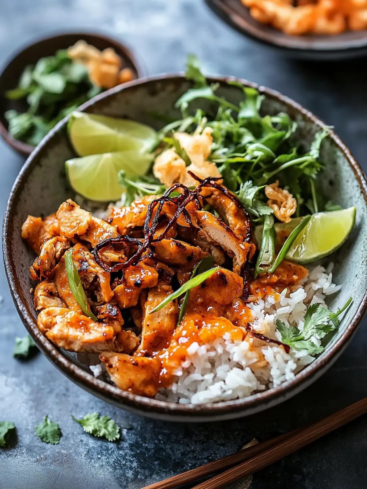 Spicy Chicken Yum Yum Rice Bowls