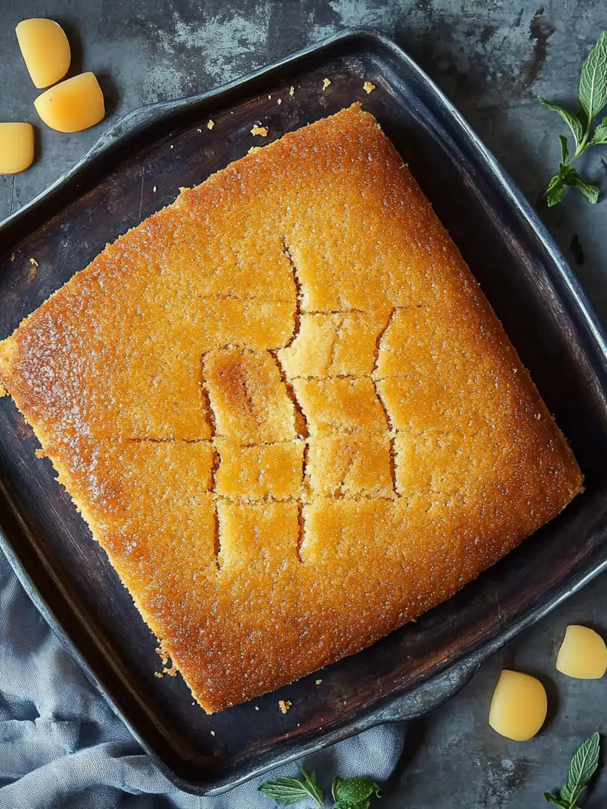 Namoura (Syrup-Soaked Semolina Cake)
