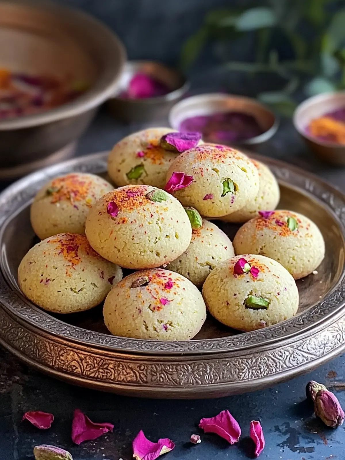 Rose Pistachio Saffron Nankhatai