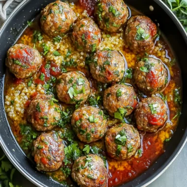 One-Pan Lamb Meatballs