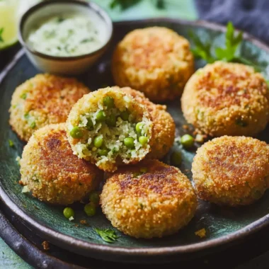 Crispy Lentil, Pea and Potato Cakes