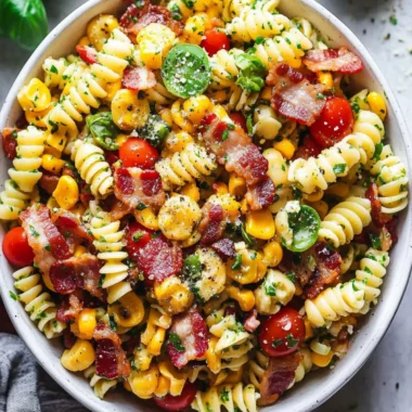 Corn Pasta Salad with Bacon