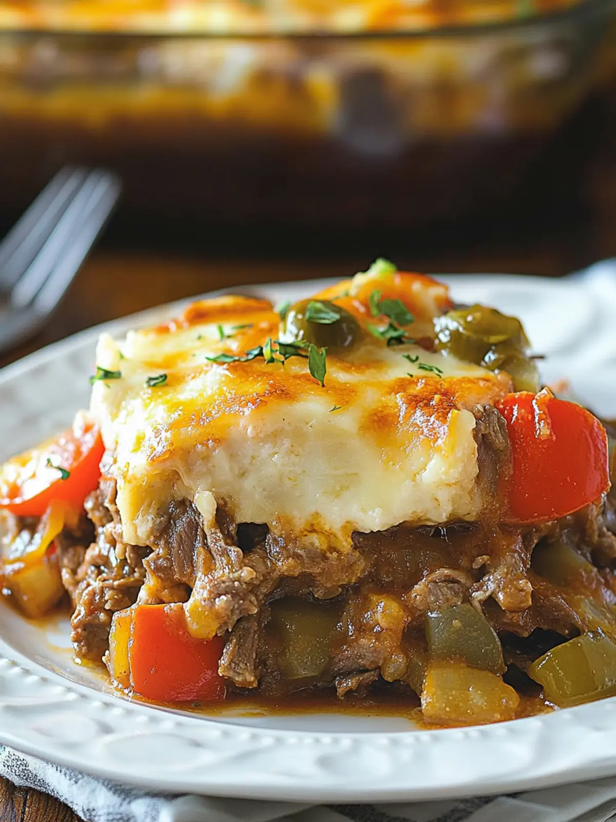 Southern Five Layer Beef Casserole