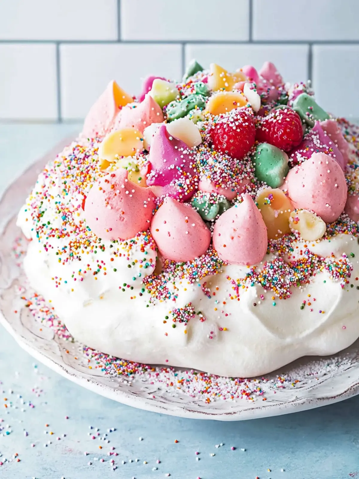 Fairy Bread Pavlova
