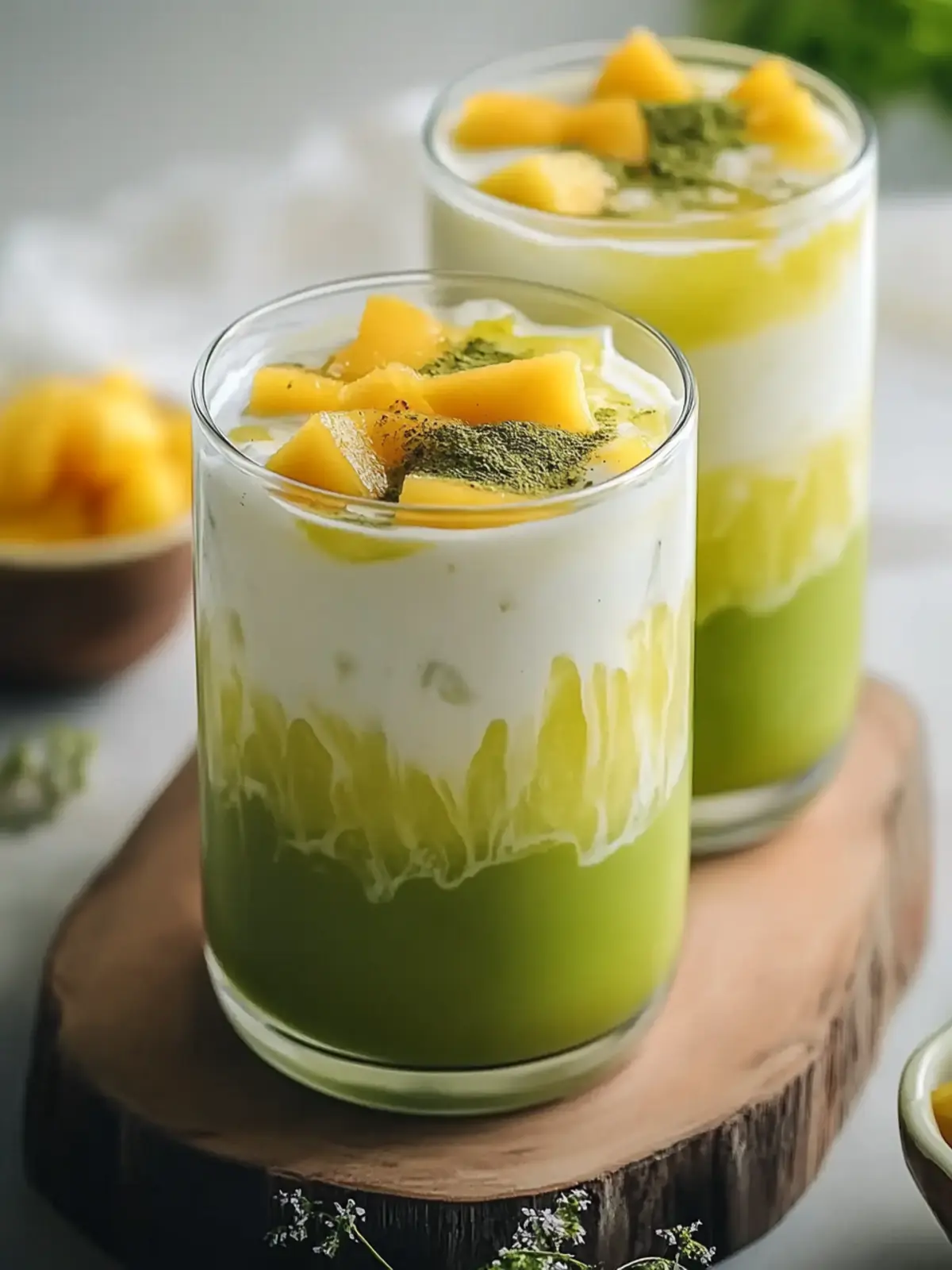 Iced Mango Matcha Latte