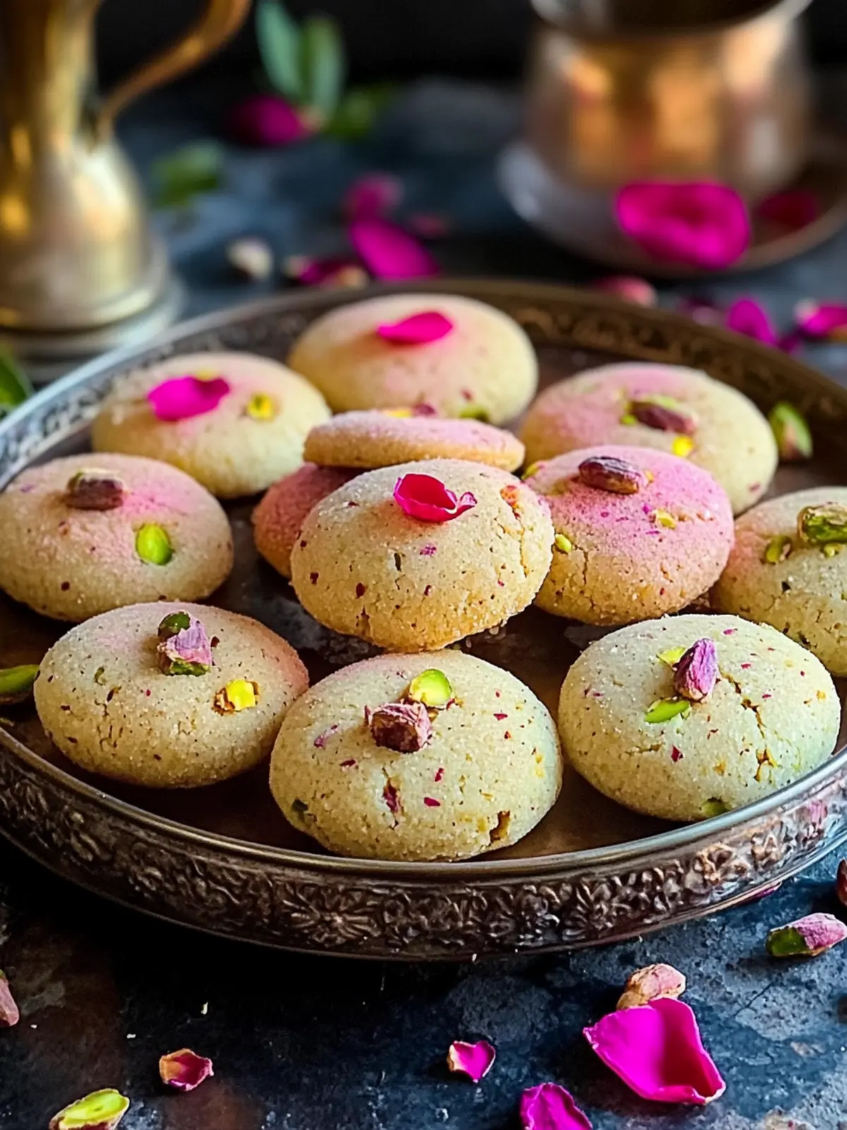 Rose Pistachio Saffron Nankhatai