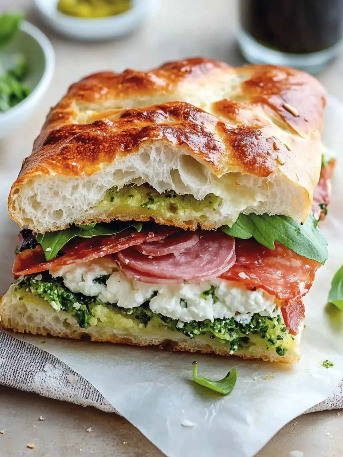 Italian Focaccia Sandwich