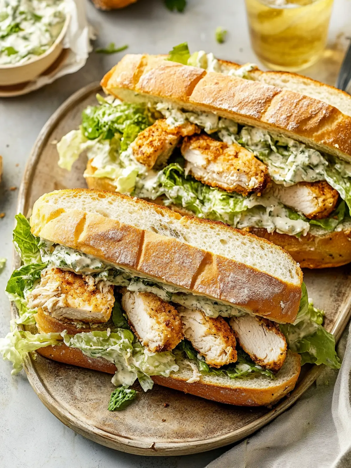 Crispy Chicken Caesar Sandwiches That Beat Fast Food Anytime 4 Chicken Caesar Sandwiches