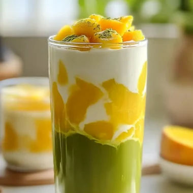 Iced Mango Matcha Latte